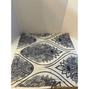 Euro Pottery Barn sham pillow case  white blue flowers 26x26” replacement